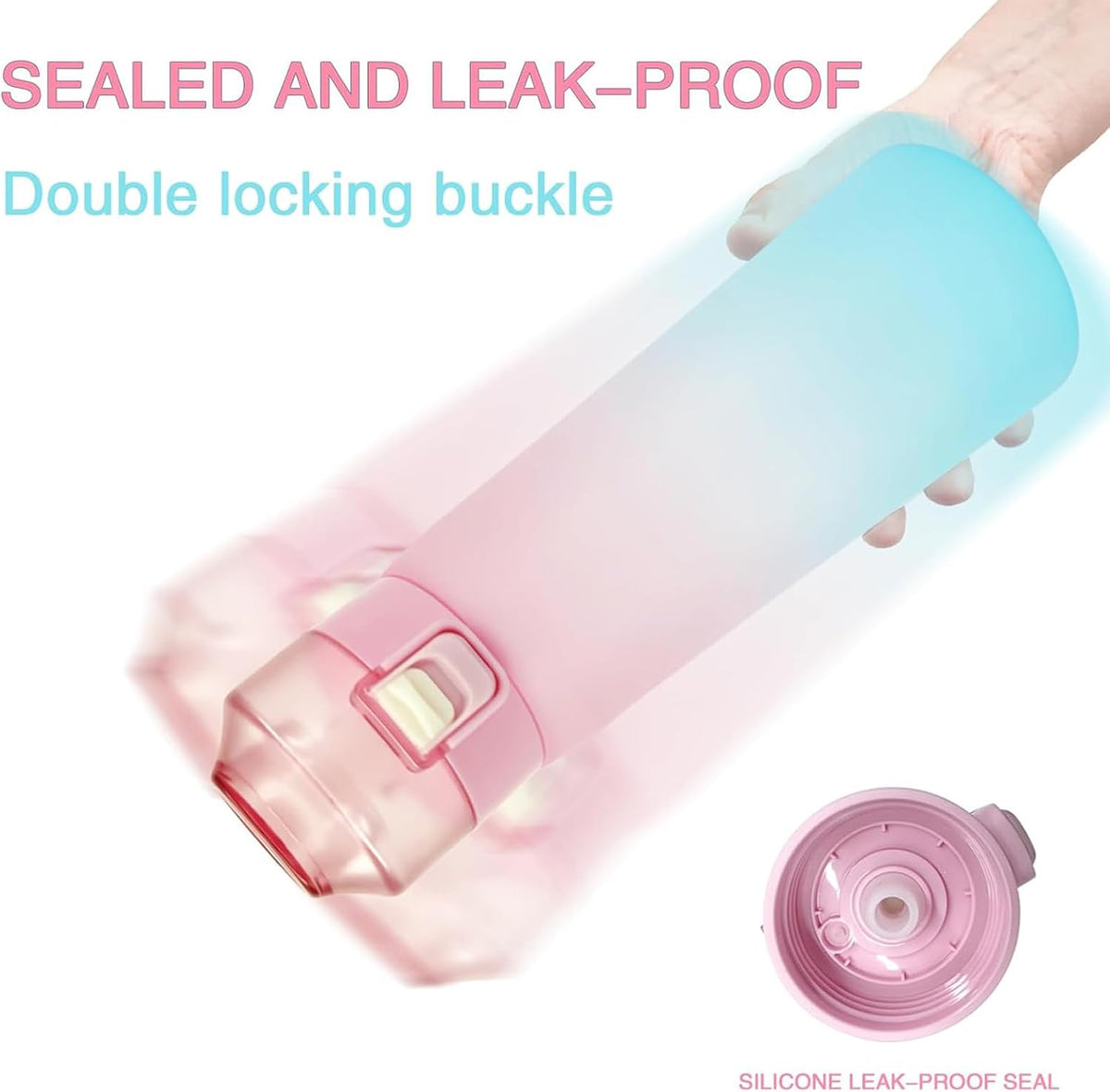 650ml Air Scent Water Bottle BPA Free Sports Cup 1 Flavour Pod Pink Blue