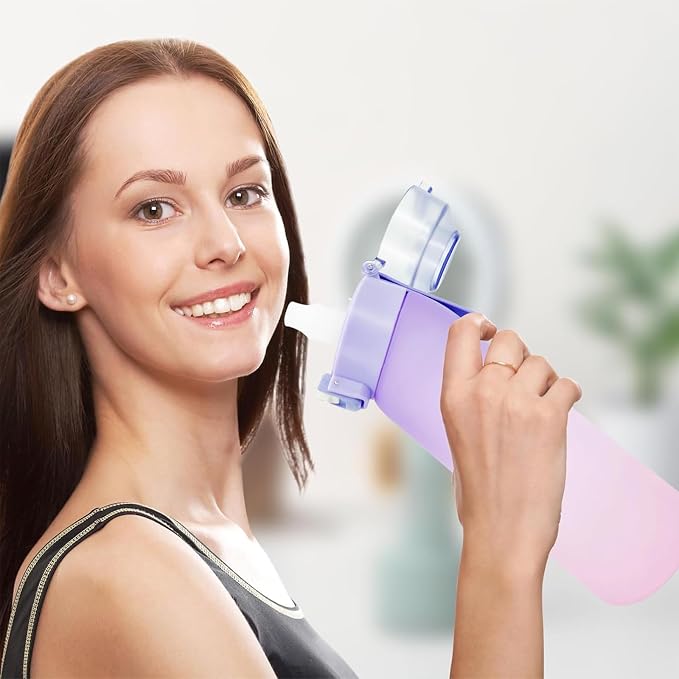 650ml Air Up Scent Water Bottle BPA Free Flavored Sports Cup Straw Pods Purple Pink