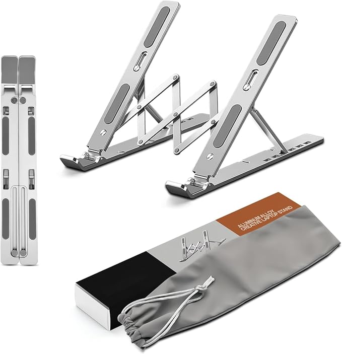 K-MART Extra Strong Adjustable Notebook Stand - Silver