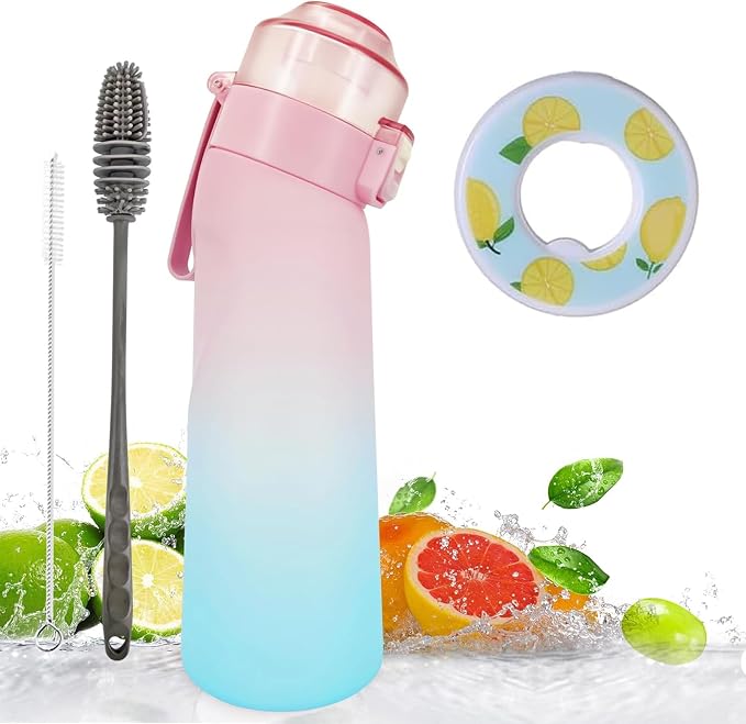 650ml Air Scent Water Bottle BPA Free Sports Cup 1 Flavour Pod Pink Blue
