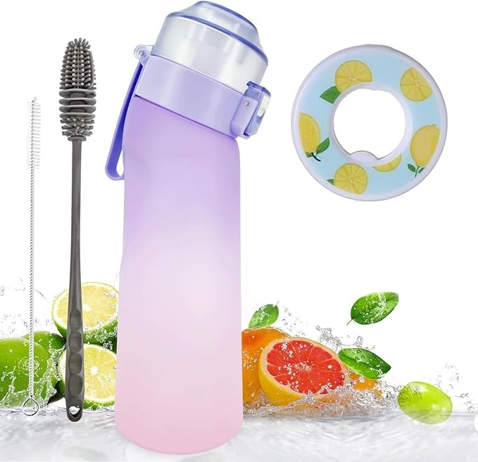 650ml Air Up Scent Water Bottle BPA Free Flavored Sports Cup Straw Pods Purple Pink