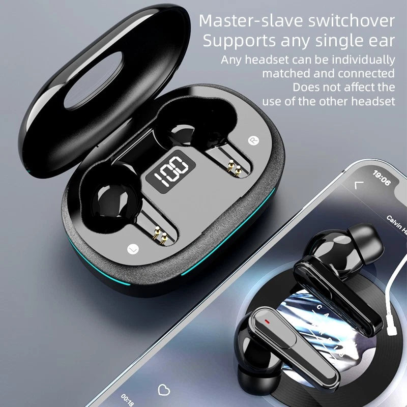 TWS Wireless Earbuds with Dual Mic ENC | Bluetooth Earphones for Android & iPhone